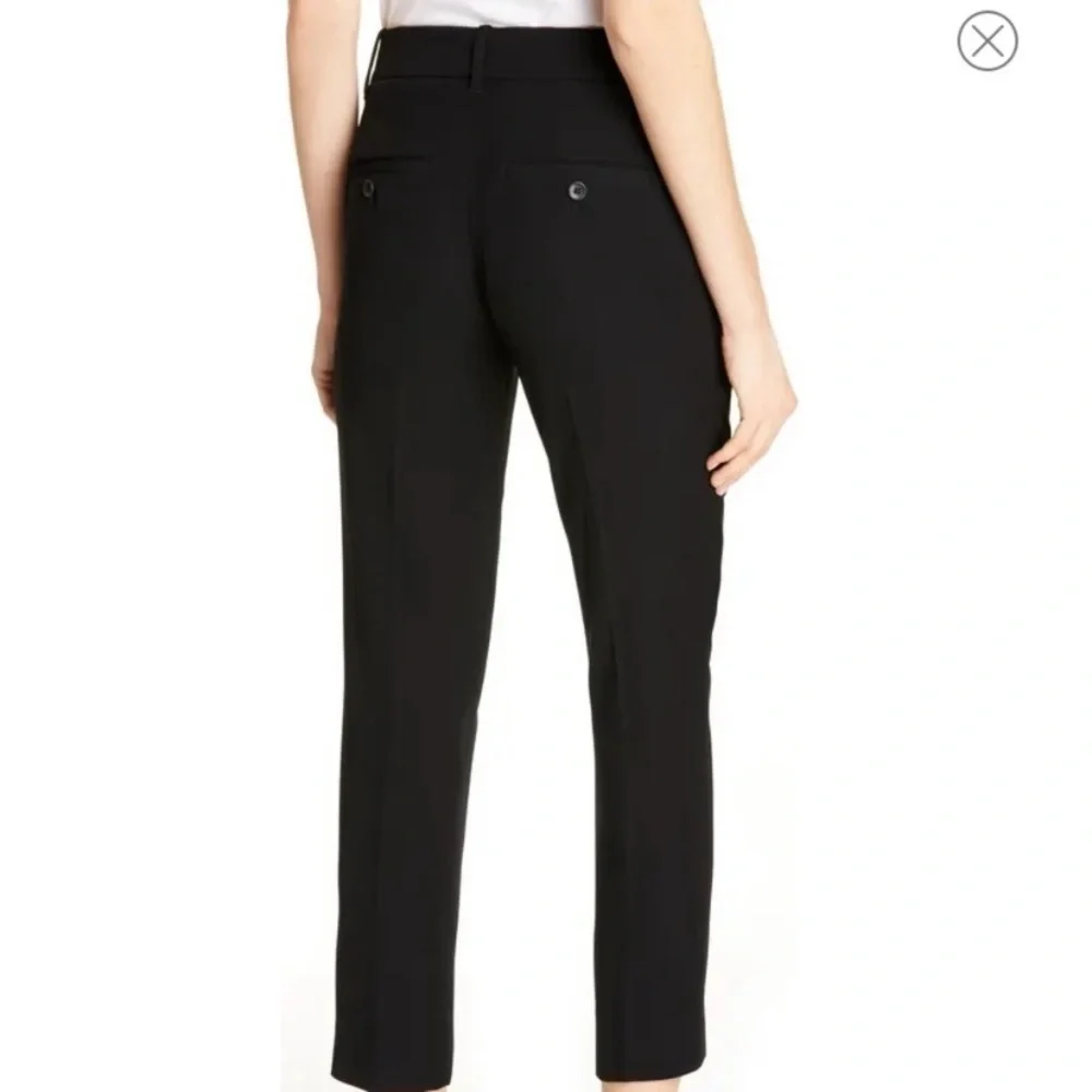 Vince Flat Front Crop Trousers Navy Blue 2 / 28 Career wear